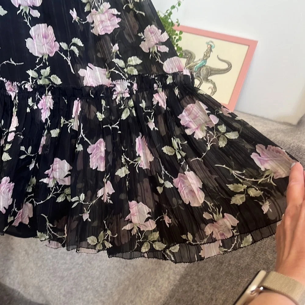 Ulla Johnson Silk Dahlia Rose Floral Print Dress Sz 0 but roomy. Pls see photos. - Picture 4 of 11